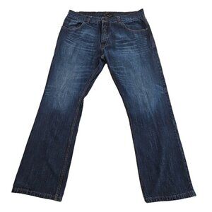 Vintage Y2K Rocawear Jeans Men's 40x34 Med Wash Wide Leg RN# 106830 Logo Pocket